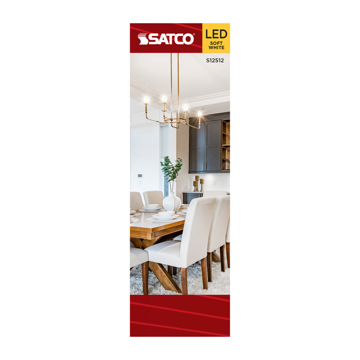 SATCO/NUVO 5.5W CA10 LED Medium E26 Base Clear 3000K 120V (S12512)