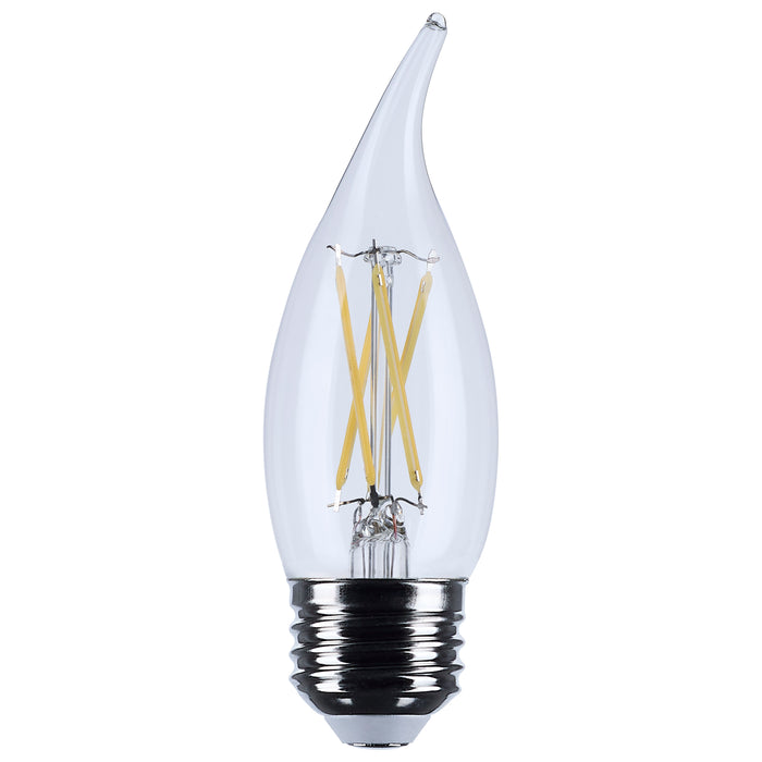 SATCO/NUVO 5.5W CA10 LED Medium E26 Base Clear 3000K 120V (S12512)
