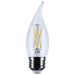 SATCO/NUVO 5.5W CA10 LED Medium E26 Base Clear 3000K 120V (S12512)