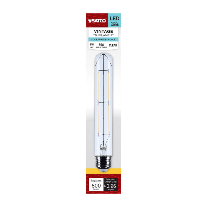 SATCO/NUVO 8W T9 LED Medium E26 Base Clear 4000K 120V (S12532)