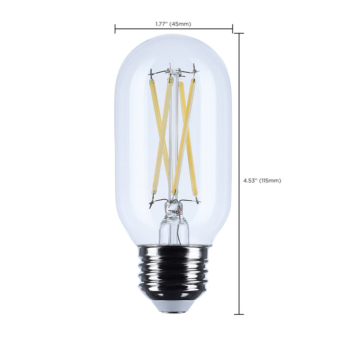 SATCO/NUVO 5.5W T14 LED Medium E26 Base Clear 3000K 120V (S12534)