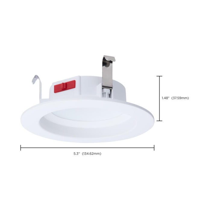SATCO/NUVO 6W LED Downlight Retrofit 4 Inch CCT Selectable 2700K/3000K/3500K/4000K/5000K Round 90 CRI 120V White (S12600)