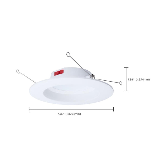 SATCO/NUVO 10W LED Downlight Retrofit 5-6 Inch CCT Selectable 2700K/3000K/3500K/4000K/5000K Round 90 CRI 120V White (S12604)