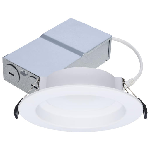 SATCO/NUVO-S12606 6W LED Low Profile Performer Series 4-Inch Downlight Round CCT Selectable 2700K/3000K/3500K/4000K/5000K 600Lm White Smooth Trim Dimmable 120V (S12606)