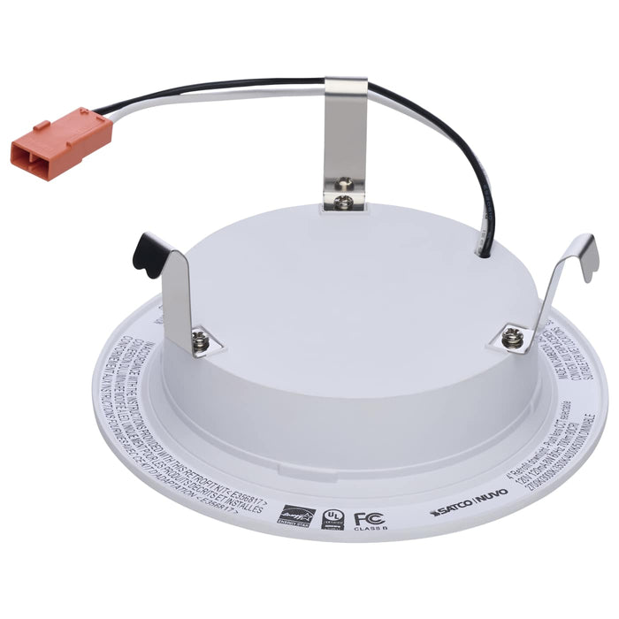 SATCO/NUVO-S12900 Downlight Retrofit 8W LED 4 Inch Round Touch-Select 2700K/3000K/3500K/4000K/5000K 700Lm White Baffle Trim Line Voltage Dimmable 120V (S12900)