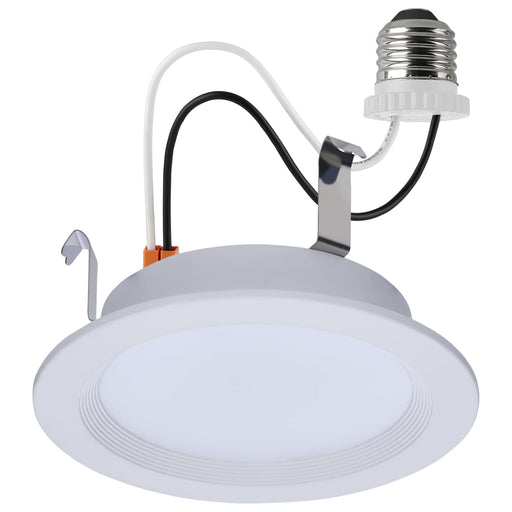 SATCO/NUVO-S12900 Downlight Retrofit 8W LED 4 Inch Round Touch-Select 2700K/3000K/3500K/4000K/5000K 700Lm White Baffle Trim Line Voltage Dimmable 120V (S12900)