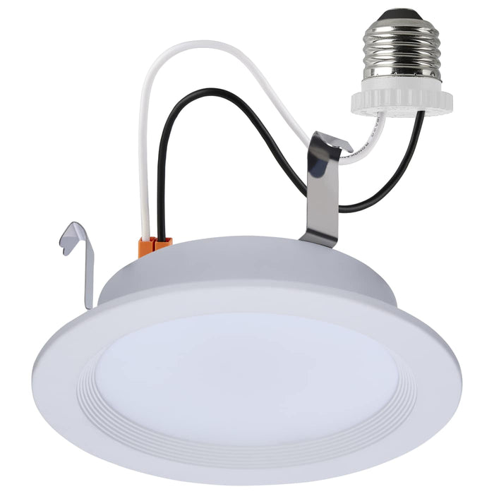 SATCO/NUVO-S12900 Downlight Retrofit 8W LED 4 Inch Round Touch-Select 2700K/3000K/3500K/4000K/5000K 700Lm White Baffle Trim Line Voltage Dimmable 120V (S12900)