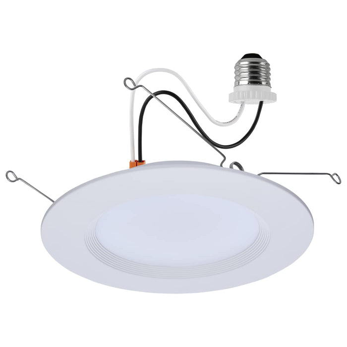 SATCO/NUVO-S12901 Downlight Retrofit 10W LED 6 Inch Round Touch-Select 2700K/3000K/3500K/4000K/5000K 900Lm White Baffle Trim Line Voltage Dimmable 120V (S12901)