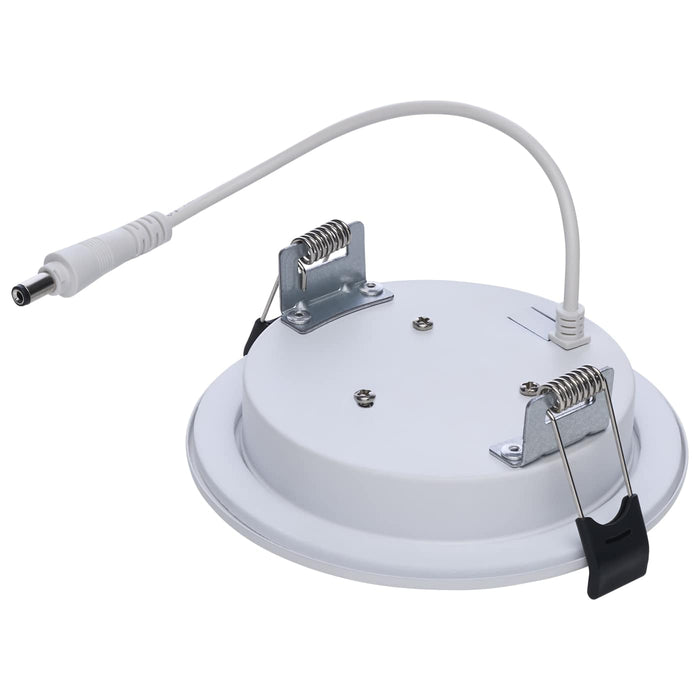 SATCO/NUVO-S12910 9W LED Downlight Slimfit 4 Inch Round Touch-Select 2700K/3000K/3500K/4000K/5000K 750Lm White Flat Trim Line Voltage Dimmable 120V (S12910)