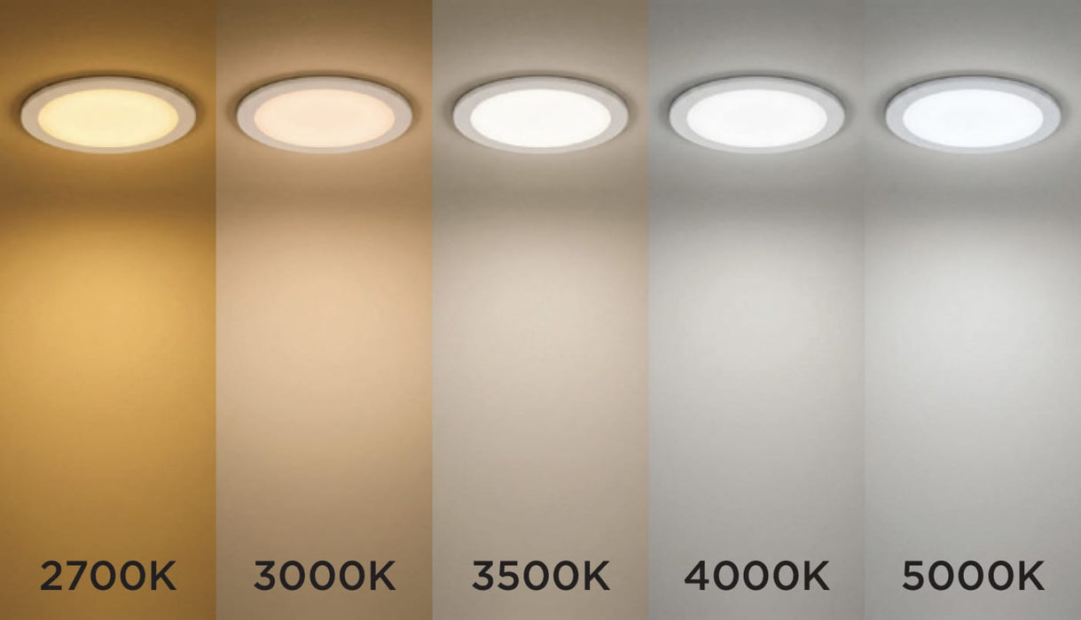 SATCO/NUVO-S12910 9W LED Downlight Slimfit 4 Inch Round Touch-Select 2700K/3000K/3500K/4000K/5000K 750Lm White Flat Trim Line Voltage Dimmable 120V (S12910)