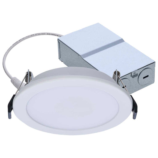SATCO/NUVO-S12910 9W LED Downlight Slimfit 4 Inch Round Touch-Select 2700K/3000K/3500K/4000K/5000K 750Lm White Flat Trim Line Voltage Dimmable 120V (S12910)