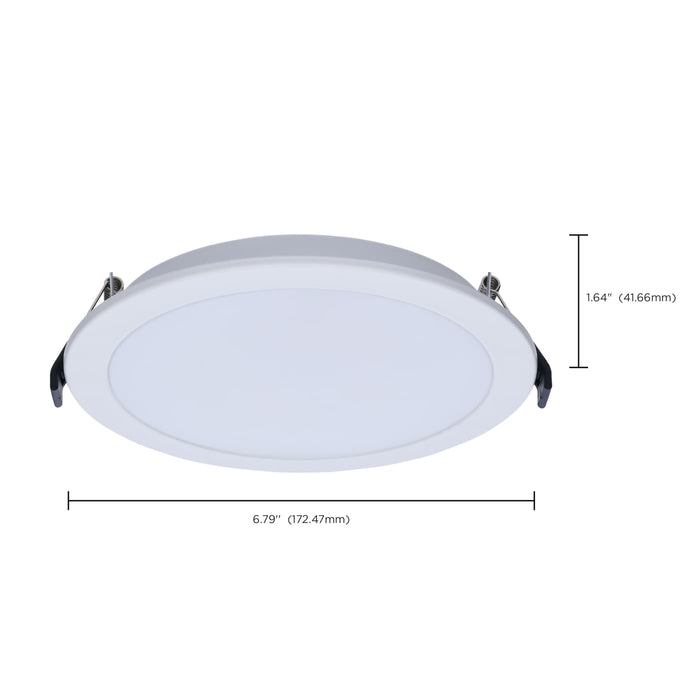 SATCO/NUVO-S12911 13W LED Downlight Slimfit 6 Inch Round Touch-Select 2700K/3000K/3500K/4000K/5000K 1100Lm White Flat Trim Line Voltage Dimmable 120V (S12911)