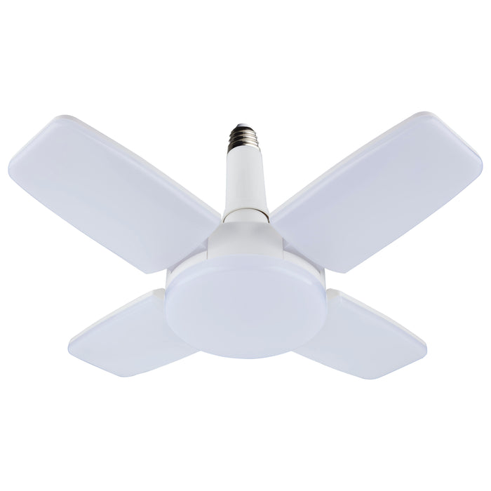 SATCO/NUVO 60W LED Multi-Beam Utility/Garage Lamp 5000K Natural Light 120V White Finish (S13147)