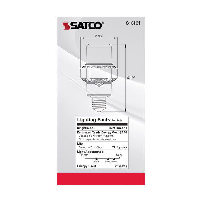 SATCO/NUVO 25W A-Plus 23 LED CCT Selectable 3K/4K/5K Medium Base 100-277V Colorquick Technology Powerquick Technology (S13161)