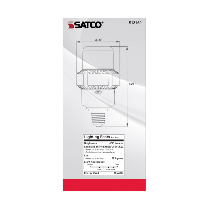 SATCO/NUVO 35W A-Plus 28 LED CCT/Wattage Selectable Medium Base Colorquick Technology Powerquick Technology (S13162)