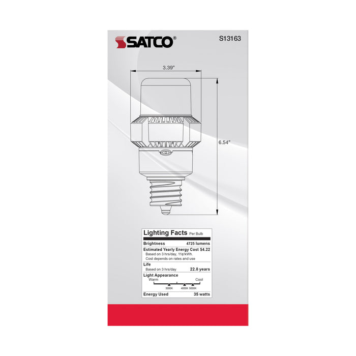 SATCO/NUVO 35W A-Plus 28 LED CCT/Wattage Selectable Extended Mogul Base Colorquick Technology Powerquick Technology (S13163)