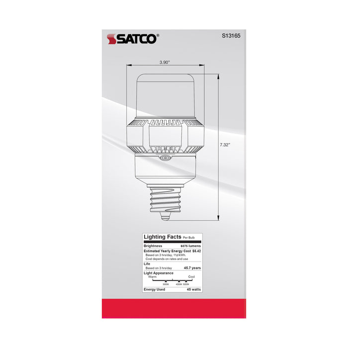 SATCO/NUVO 45W A-Plus 32 LED CCT/Wattage Selectable Extended Mogul Base Colorquick Technology Powerquick Technology (S13165)