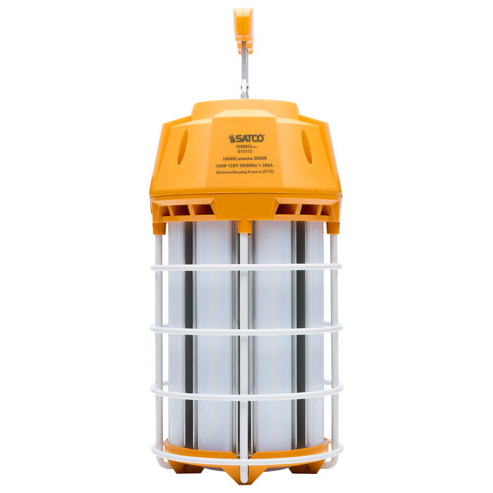 SATCO/NUVO 150W LED Hi-Pro Temporary Work Light 5000K 15000Lm 80 CRI 360 Degree Beam Angle 120-277V Orange (S13172)