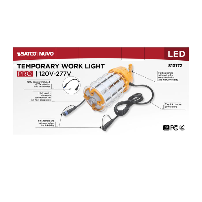 SATCO/NUVO 150W LED Hi-Pro Temporary Work Light 5000K 15000Lm 80 CRI 360 Degree Beam Angle 120-277V Orange (S13172)