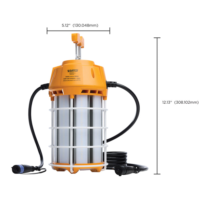 SATCO/NUVO 150W LED Hi-Pro Temporary Work Light 5000K 15000Lm 80 CRI 360 Degree Beam Angle 120-277V Orange (S13172)