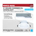 SATCO/NUVO 4 Inch Round LED Commercial Downlight Selectable 12W/9W/6W 1100Lm/900Lm/650Lm 2700K/3000K/3500K/4000K/5000K 120-347V 90 CRI White (S13510)