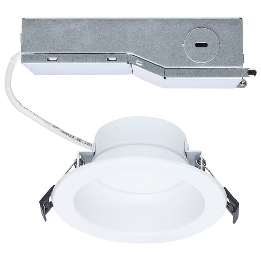 SATCO/NUVO 4 Inch Round LED Commercial Downlight Selectable 12W/9W/6W 1100Lm/900Lm/650Lm 2700K/3000K/3500K/4000K/5000K 120-347V 90 CRI White (S13510)