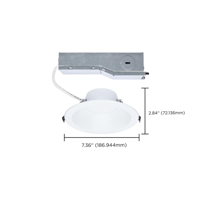 SATCO/NUVO 6 Inch Round LED Commercial Downlight Selectable 24W/16W/12W 2000Lm/1500Lm/1100Lm 2700K/3000K/3500K/4000K/5000K 120-347V 90 CRI White (S13511)