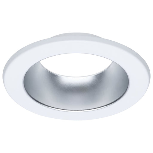 SATCO/NUVO 4 Inch Round Commercial Downlight Trim Clear/White Finish Compatible With S13510 (S13520)