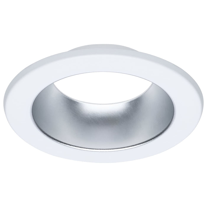 SATCO/NUVO 4 Inch Round Commercial Downlight Trim Clear/White Finish Compatible With S13510 (S13520)