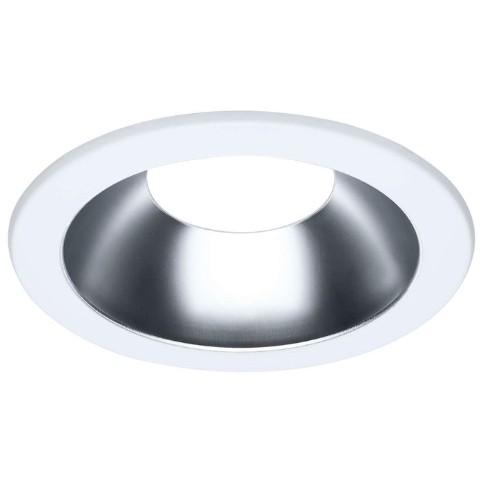 SATCO/NUVO 6 Inch Round Commercial Downlight Trim Clear/White Finish Compatible With S13511 (S13525)