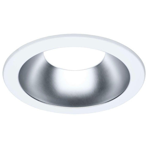 SATCO/NUVO 8 Inch Round Commercial Downlight Trim Clear/White Finish Compatible With S13512 (S13530)