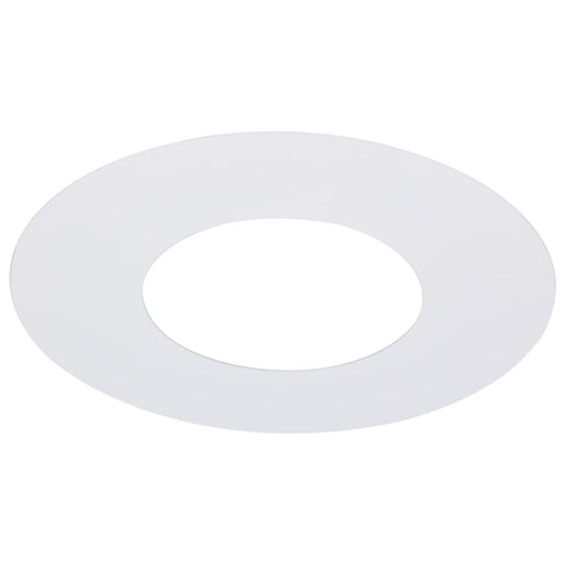 SATCO/NUVO 4 Inch Flat Goof Ring For Commercial Downlights Round White Compatible with S21600/S21604 (S13540)