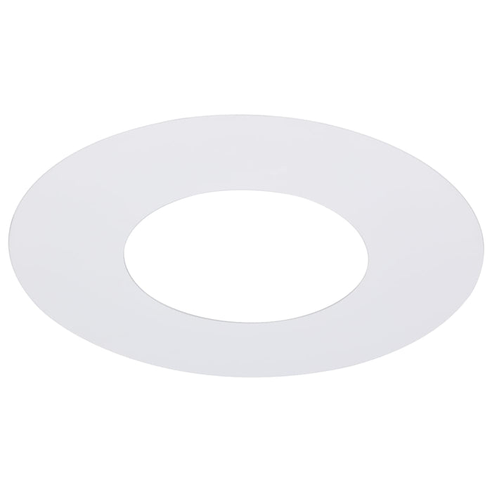 SATCO/NUVO 4 Inch Flat Goof Ring For Commercial Downlights Round White Compatible with S21600/S21604 (S13540)