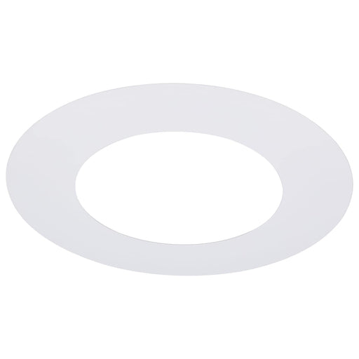 SATCO/NUVO 6 Inch Flat Goof Ring For Commercial Downlights Round White Compatible with S21601/S21605 (S13541)