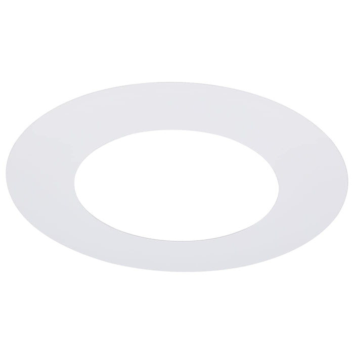SATCO/NUVO 6 Inch Flat Goof Ring For Commercial Downlights Round White Compatible with S21601/S21605 (S13541)
