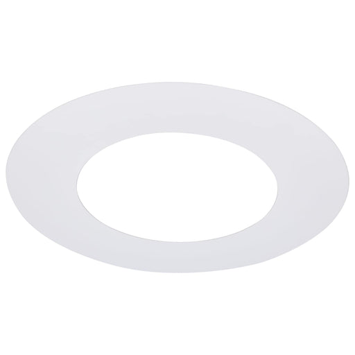SATCO/NUVO 8 Inch Flat Goof Ring For Commercial Downlights Round White Compatible with S21602/S21606 (S13542)