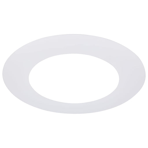 SATCO/NUVO 10 Inch Flat Goof Ring For Commercial Downlights Round White Compatible with S21603/S21607 (S13543)