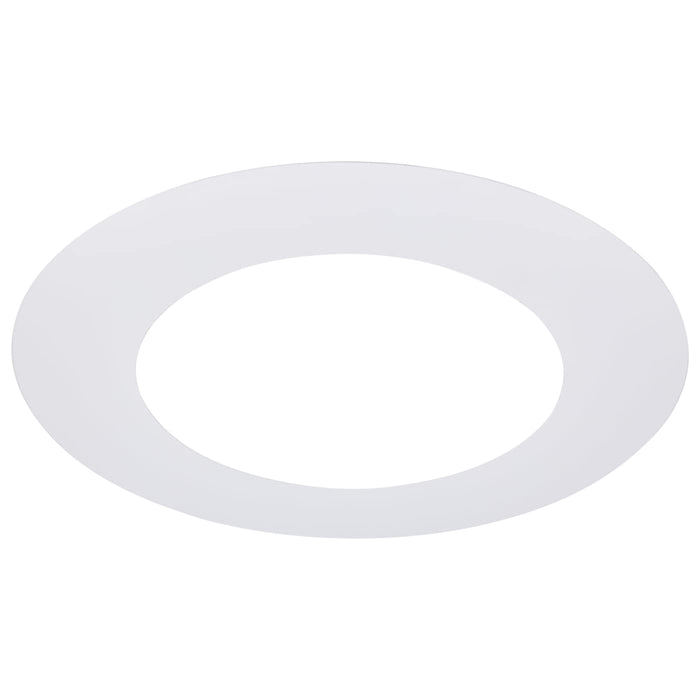 SATCO/NUVO 10 Inch Flat Goof Ring For Commercial Downlights Round White Compatible with S21603/S21607 (S13543)