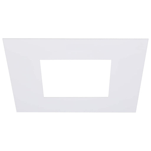 SATCO/NUVO 4 Inch Flat Goof Ring For Commercial Downlights Square White Compatible with S21608/S21612 (S13550)