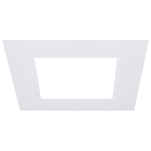 SATCO/NUVO 6 Inch Flat Goof Ring For Commercial Downlights Square White Compatible with S21609/S21613 (S13551)