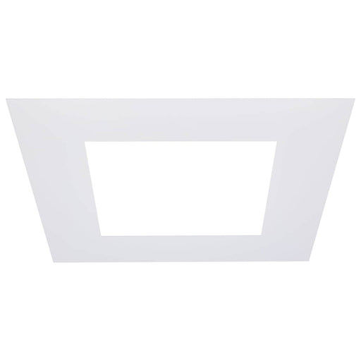 SATCO/NUVO 8 Inch Flat Goof Ring For Commercial Downlights Square White Compatible with S21610/S21614 (S13552)