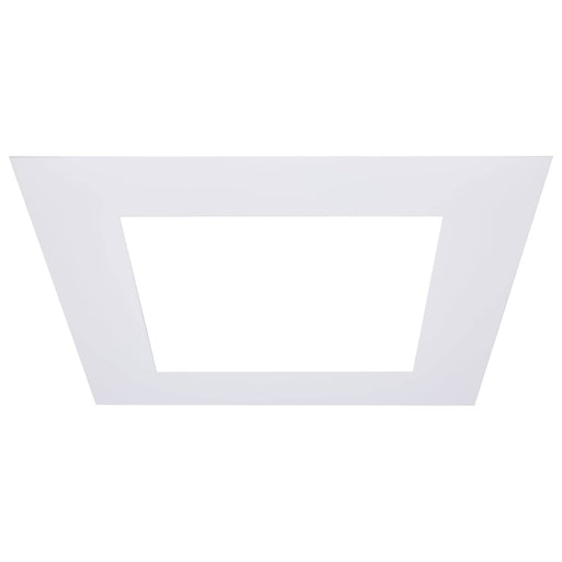 SATCO/NUVO 10 Inch Flat Goof Ring For Commercial Downlights Square White Compatible with S21611/S21615 (S13553)