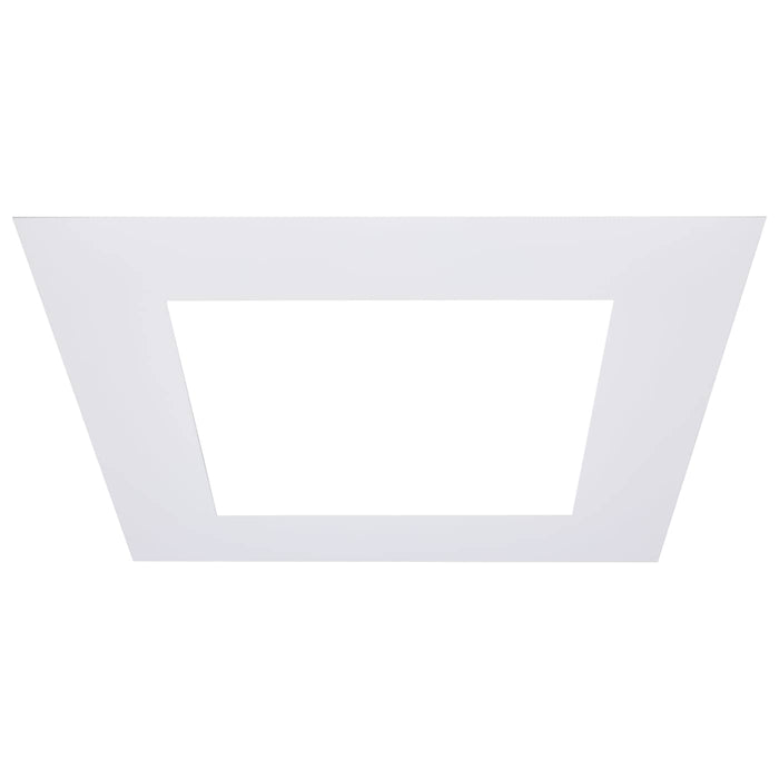 SATCO/NUVO 10 Inch Flat Goof Ring For Commercial Downlights Square White Compatible with S21611/S21615 (S13553)