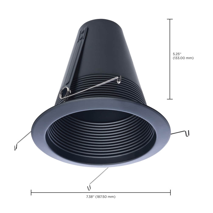 SATCO/NUVO 6 Inch Black Steel Trim For S14010 And S14011 (S14029)