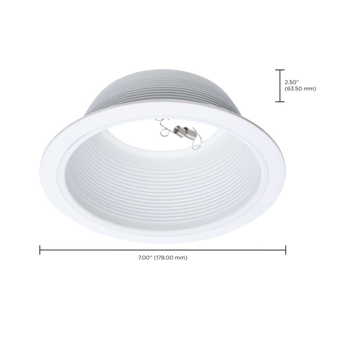 SATCO/NUVO 6 Inch White Steel Trim For S14010 And S14011 (S14030)