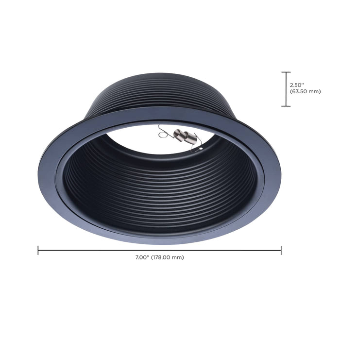 SATCO/NUVO 6 Inch Black Steel Trim For S14010 And S14011 (S14031)