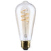SATCO/NUVO 8W LED ST19 Medium E26 Base 2000K 800Lm Clear Glass Amber Coil Filament Dimmable 90 CRI 120V (S14208)