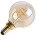 SATCO/NUVO 3.5W LED G16.5 Candelabra (E12) Base 2000K 300Lm Clear Glass Amber Coil Filament Dimmable 90 CRI 120V (S14209)