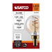SATCO/NUVO 3.5W LED G16.5 Candelabra (E12) Base 2000K 300Lm Clear Glass Amber Coil Filament Dimmable 90 CRI 120V (S14209)