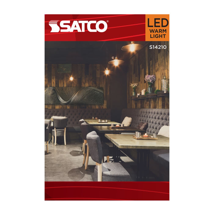 SATCO/NUVO 3.5W LED G25 Medium E26 Base 2000K 300Lm Clear Glass Amber Coil Filament Dimmable 90 CRI 120V (S14210)